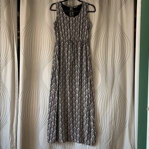 Chevron Maxi Dress with Half Slip